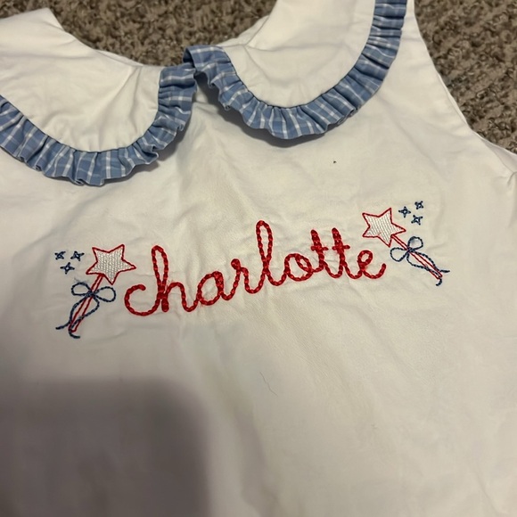 Hannah Kate custom patriotic set - CHARLOTTE embroidered 🇺🇸 - Picture 2 of 2